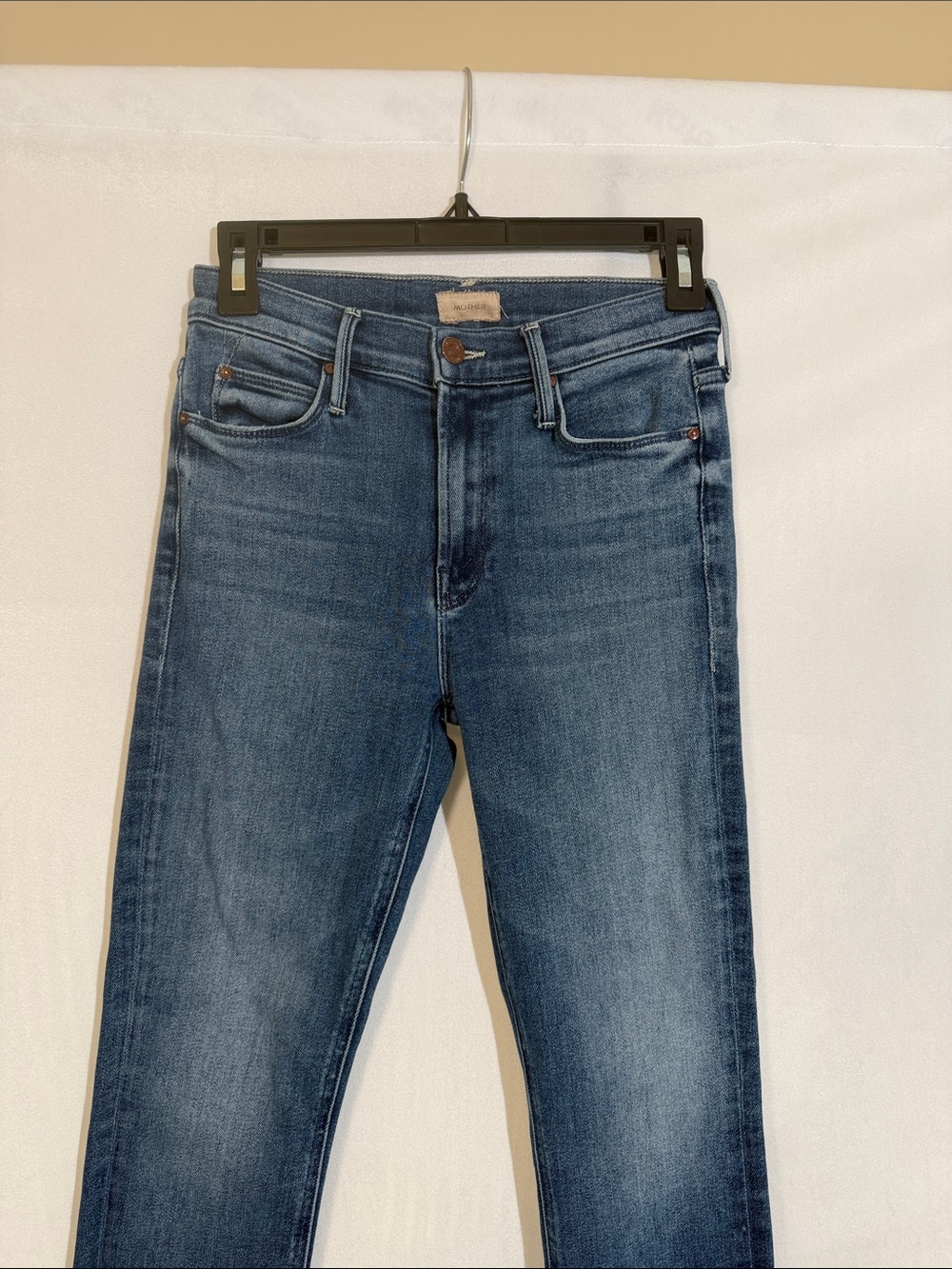 MOTHER Jeans Mid Rise Dazzler Crop Fray Size 25 We’re All In This Together Wash - Picture 2 of 11